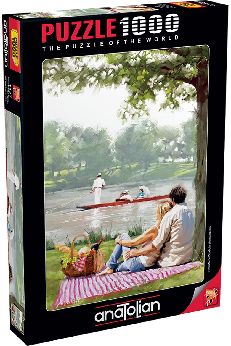 Picnic by the River 1000 piece Jigsaw Puzzle for Adults, Main, color, Multicolor