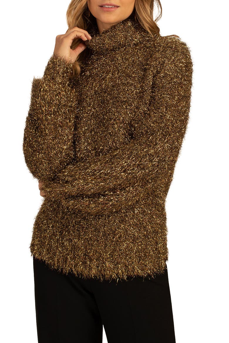 Elara Turtleneck Sweater, Main, color, GOLD