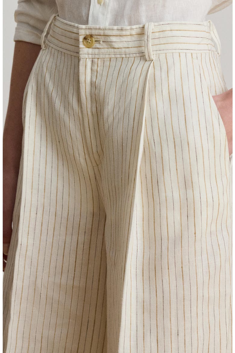 Stripe Linen Pants, Alternate, color, IVORY MULTI