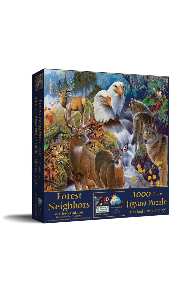 Forest Neighbors 1000 piece Jigsaw Puzzle for Adults, Main, color, Multicolor