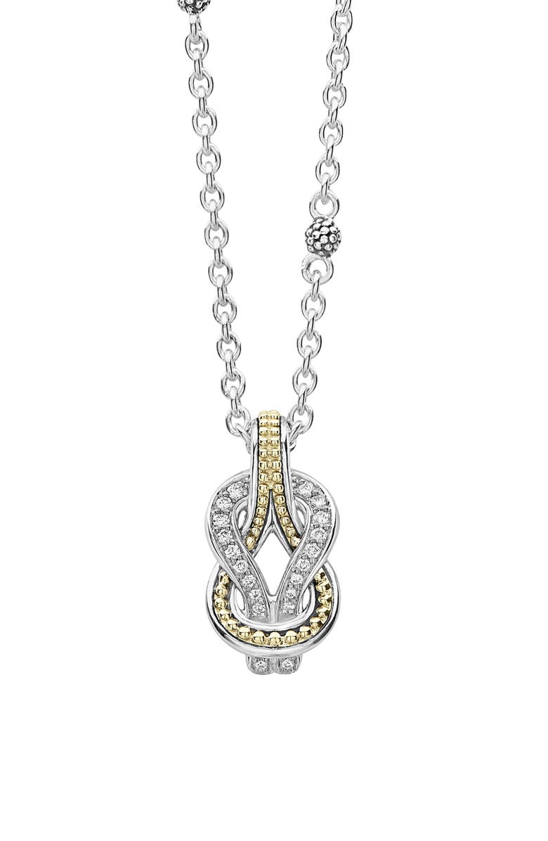 LAGOS Newport Diamond Pendant Necklace, Alternate, color, Diamond