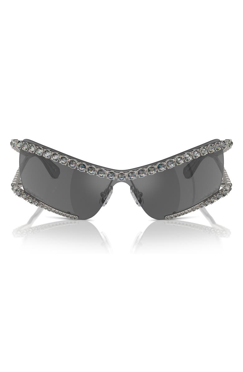 Swarovski Crystal Irregular Sunglasses, Main, color,