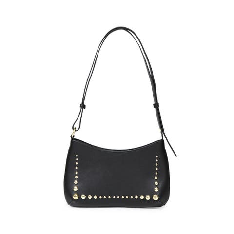 Girls Like Us Studded Leather Shoulder Bag