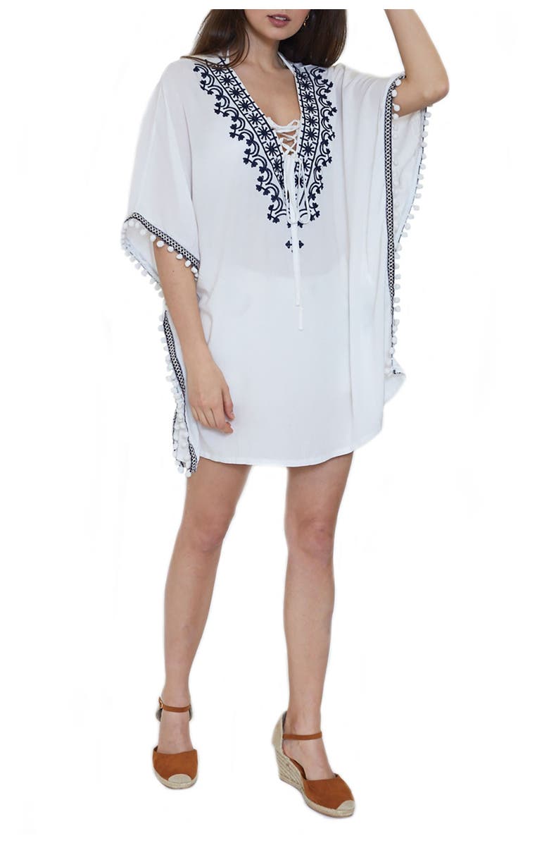Lulla Collection by Bindya Crochet Trim Cover-Up, Main, color, 