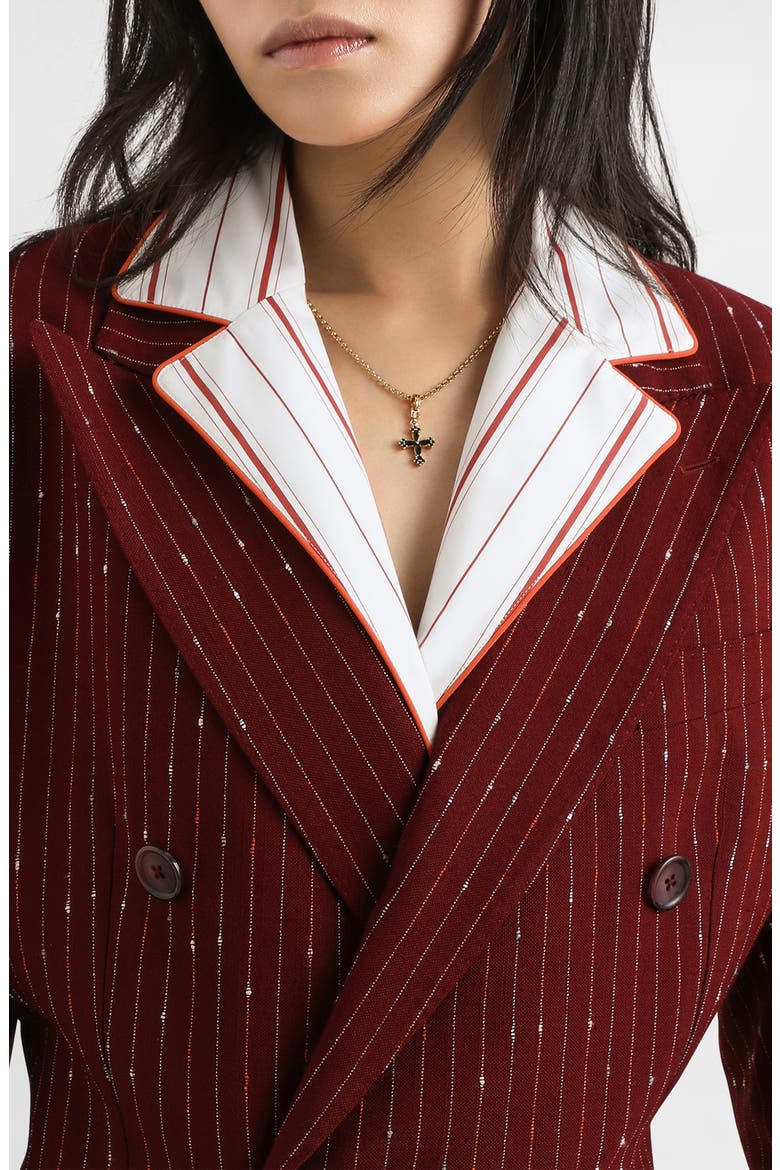 Taormina Pinstripe Jacket, Main, color, S8053 STRIPED - DARK RED