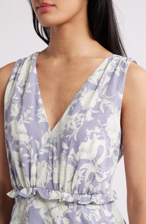 Chelsea28 Floral Tiered Maxi Dress In Blue- Ivory Bloomtastic