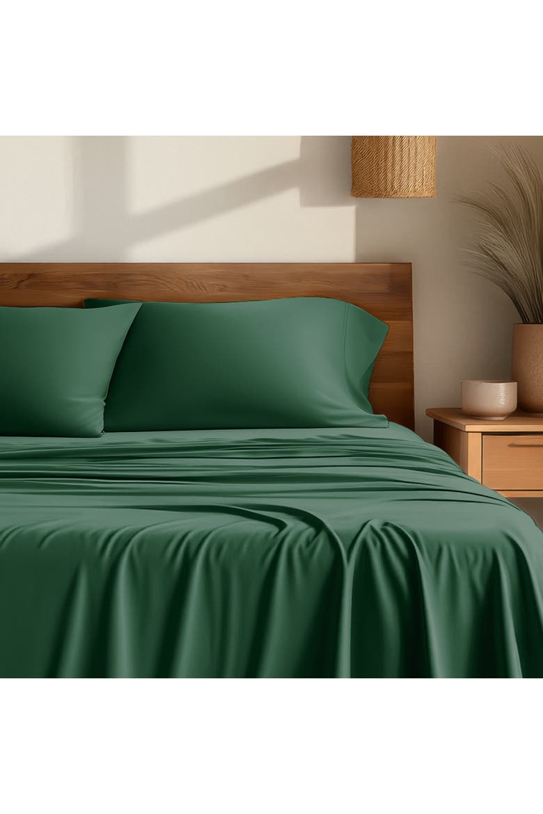 Cooling Rayon Sheet Set, Alternate, color, Forest Green