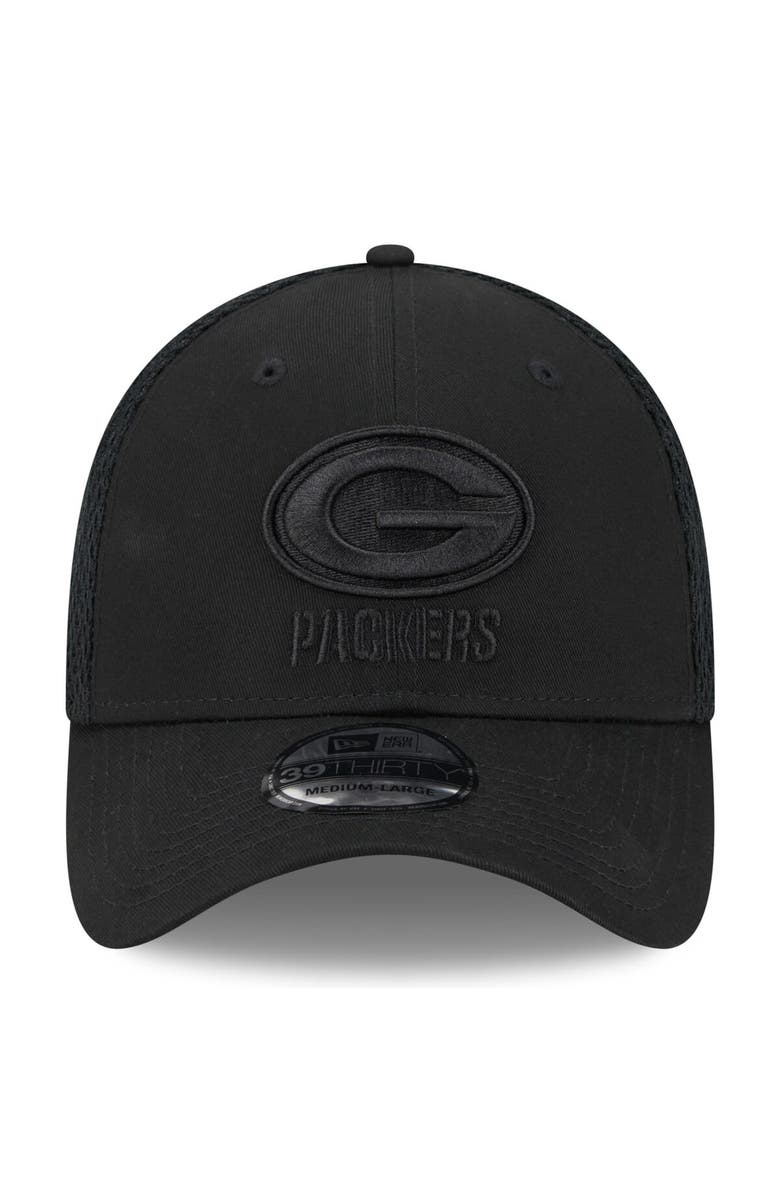 New Era Men's New Era Black  Green Bay Packers  Main Neo 39THIRTY Flex Hat, Alternate, color, 
