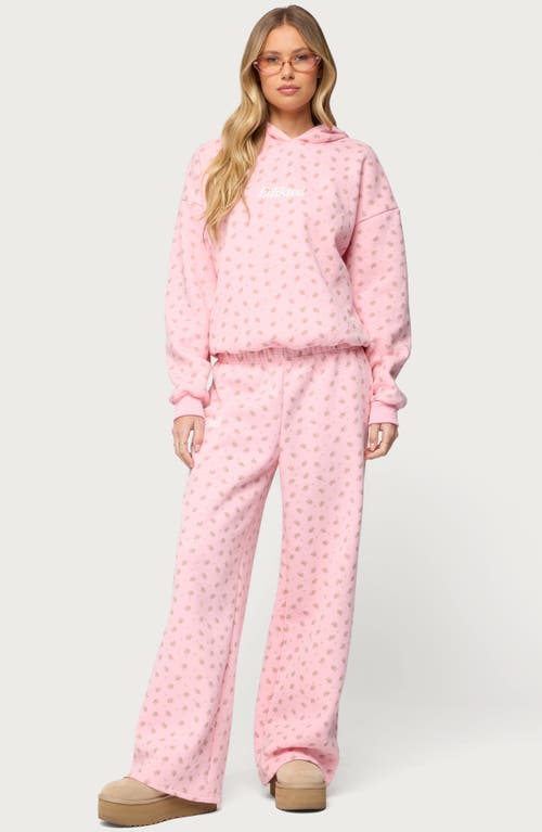 Edikted Flower Power Hoodie In Pink