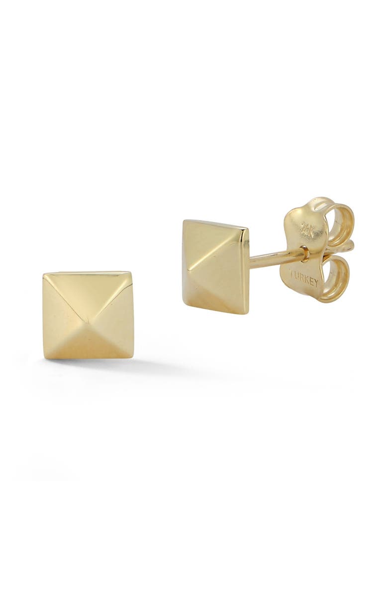 Ember Fine Jewelry Pyramid Stud Earrings, Main, color, Gold