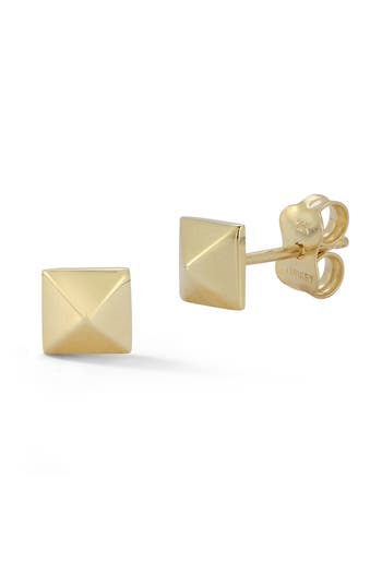 Ember Fine Jewelry Pyramid Stud Earrings In Gold