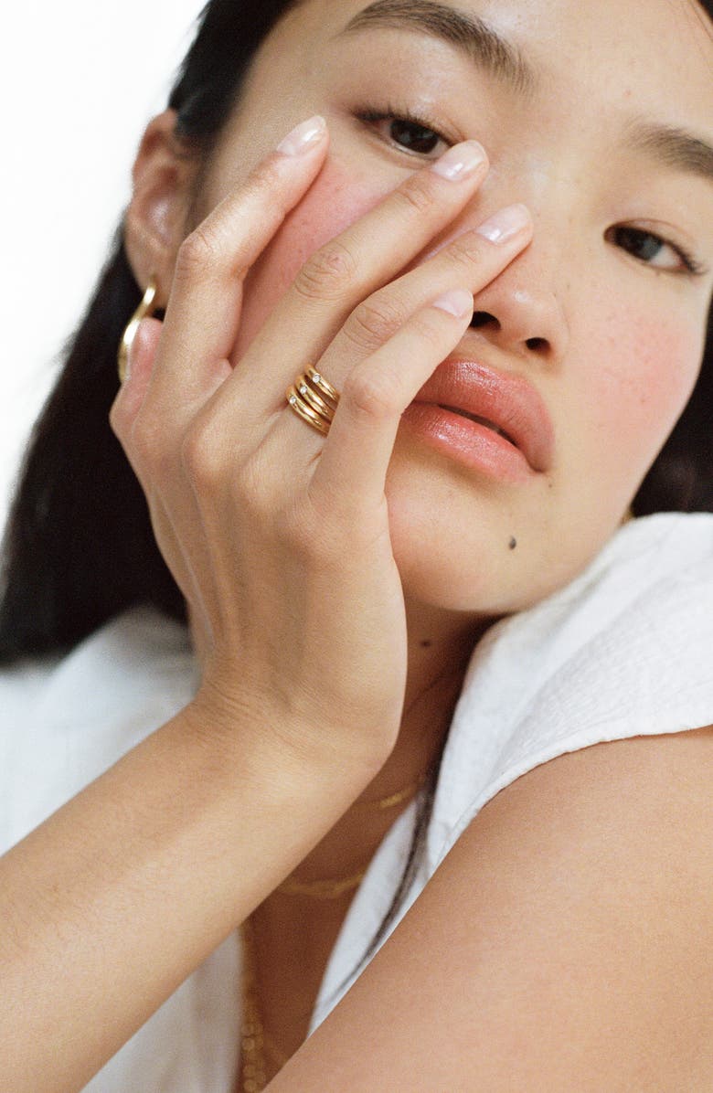 Monica Vinader Fiji Diamond Band Ring, Alternate, color, 18K Gold Vermeil