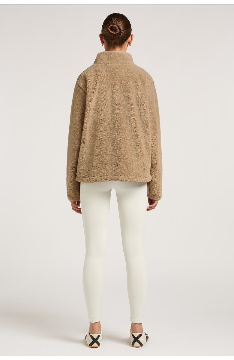 4TH ARQ Jude Long Sleeve Collared Fleece Jacket, Alternate, color, Tan