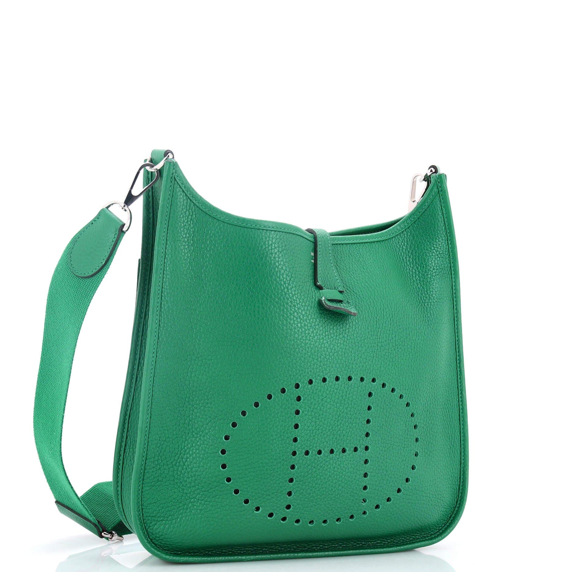 Pre-Owned Hermes Evelyne Bag Gen III Clemence PM, Alternate, color, Vert Vertigo