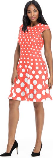Dot Fit & Flare Dress
