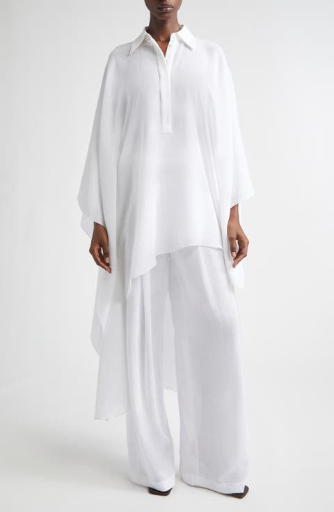 Asymmetric Linen Gauze Caftan