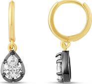 SHYMI Prong Set Pear Drop Hoop Earrings