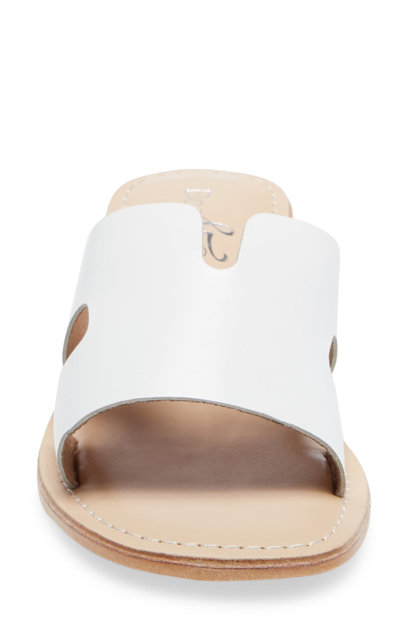 Imani Slide Sandal, Alternate, color, WHITE SMOOTH LEATHER