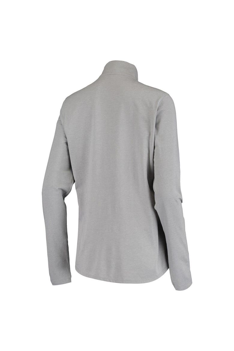 Women's Under Armour Gray San Francisco Giants Tri-Blend Half-Zip Jacket, Alternate, color, GRAY