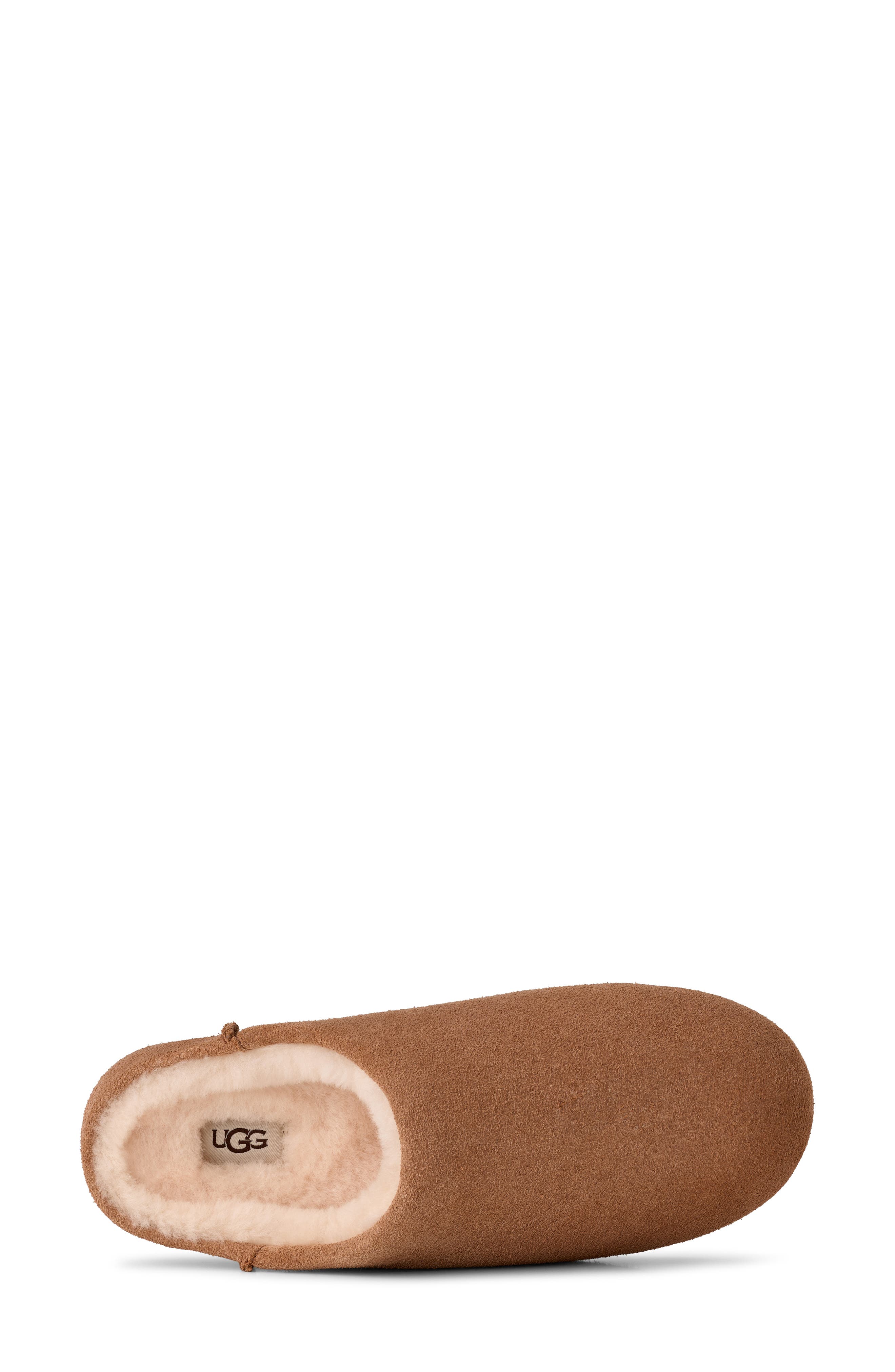 Elea Waterproof Suede Slipper, Alternate, color, CHESTNUT