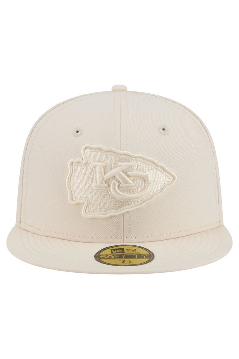 Men's New Era Cream Kansas City Chiefs Color Pack 59FIFTY Fitted Hat, Alternate, color, Cream