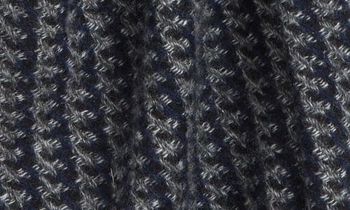 Andrew Stewart Houndstooth Cashmere Scarf In Black