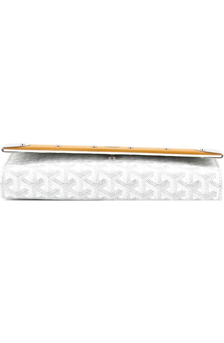 Pre-Owned Goyard Monte Carlo Clutch with Strap Coated Canvas PM, Alternate, color, White