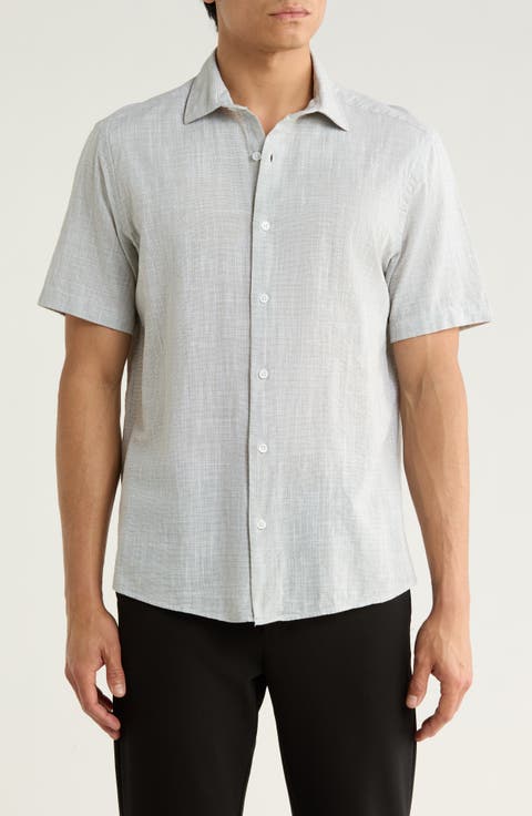 Lorenzo Short Sleeve Cotton Button-Up Shirt