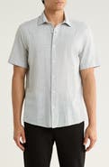 Robert Barakett Lorenzo Short Sleeve Cotton Button-Up Shirt