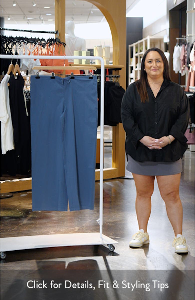 Cotton Poplin Straight Leg Pants