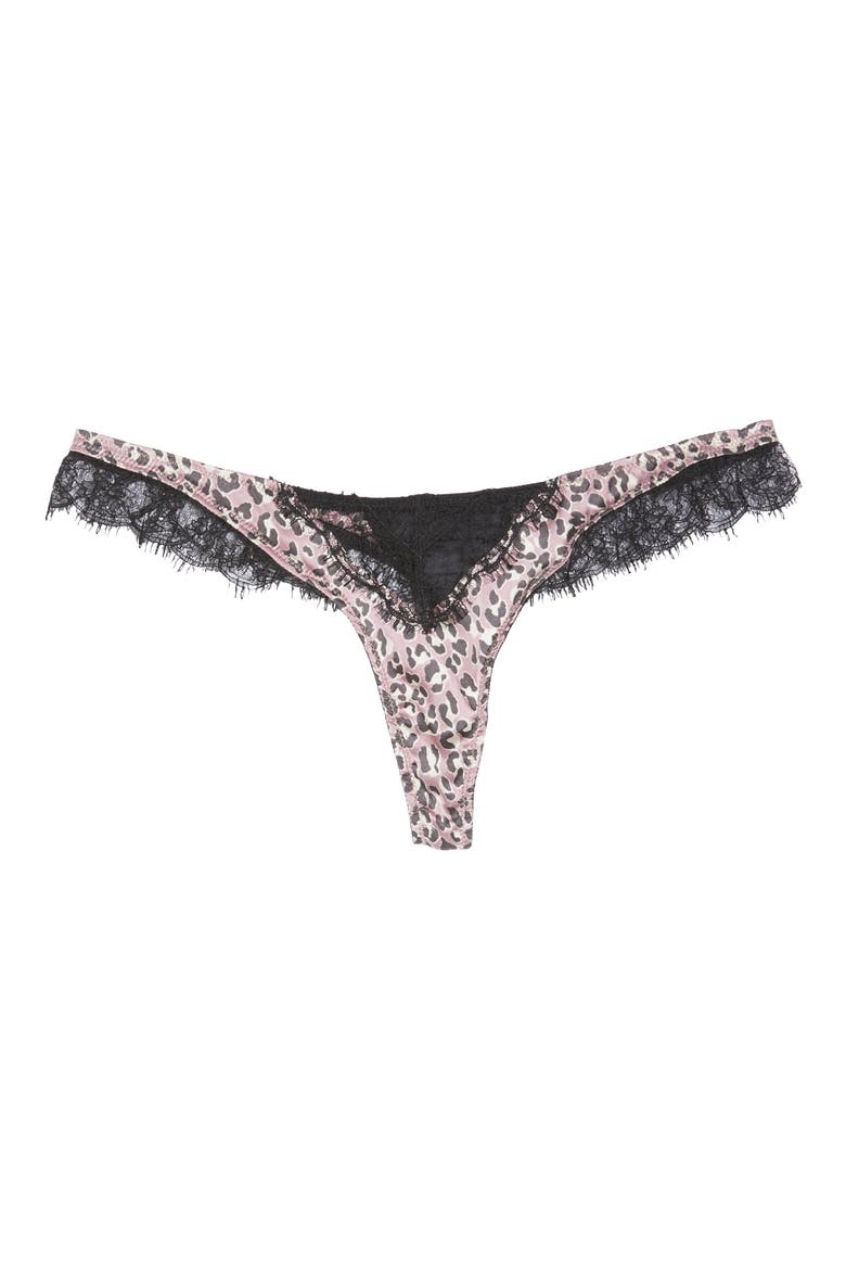 Lace Thong, Alternate, color, LEOPARD