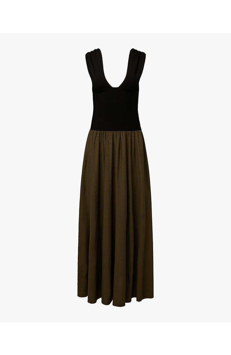 WeWoreWhat Deep V Corset Maxi Dress, Alternate, color,