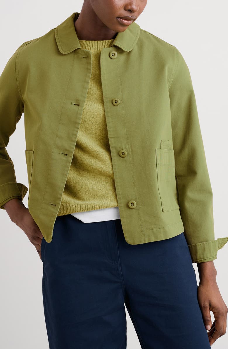 Seasalt Cornwall Coombe Lane Organic Cotton Chore Jacket, Main, color, Aloe