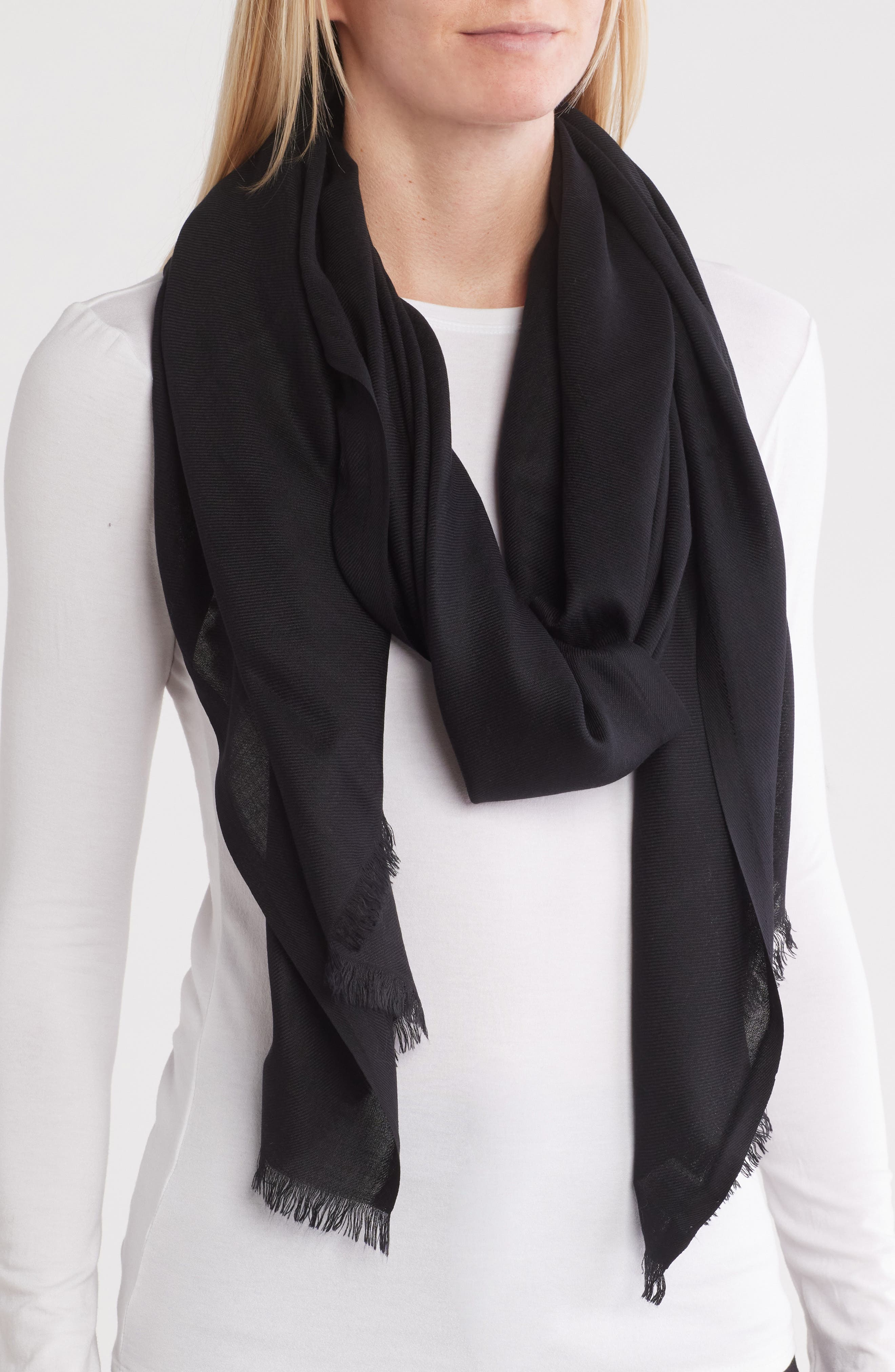 NORDSTROM RACK Modal Cashmere Twill Wrap Scarf