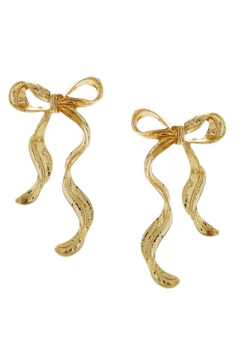 Wavy Bow Earrings