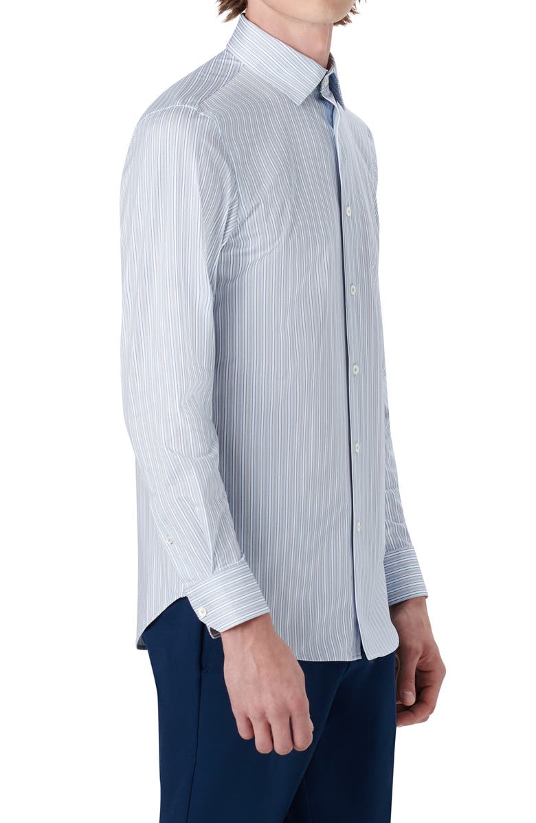 Bugatchi OoohCotton<sup>®</sup> Stripe Button-Up Shirt, Alternate, color, 