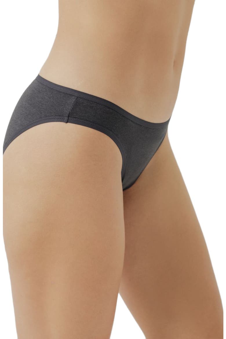 Organic Cotton Everyday Classic Fit Bikini 6-Pack, Alternate, color, Charcoal Basics