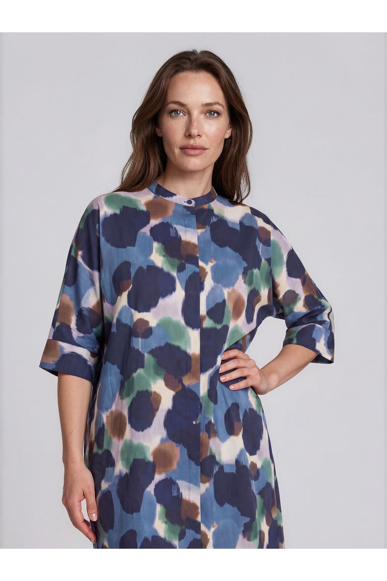 MaIosetta 3/4 Sleeve Round Neck Dress, Alternate, color, Navy Blazer