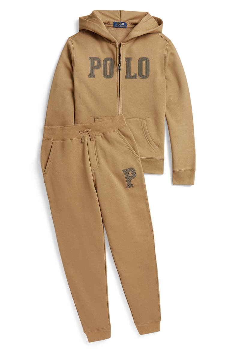 Kids' Graphic Full Zip Hoodie, Alternate, color, CAMEL