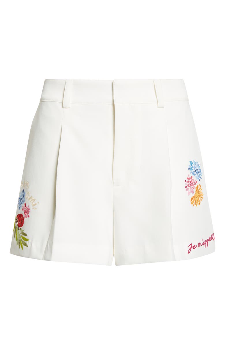 Cinq à Sept Celeste Vine Emmie Embroidered Shorts, Alternate, color, Ivory/ Multi
