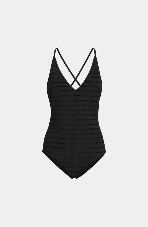 Dazzling stripes bathing suit