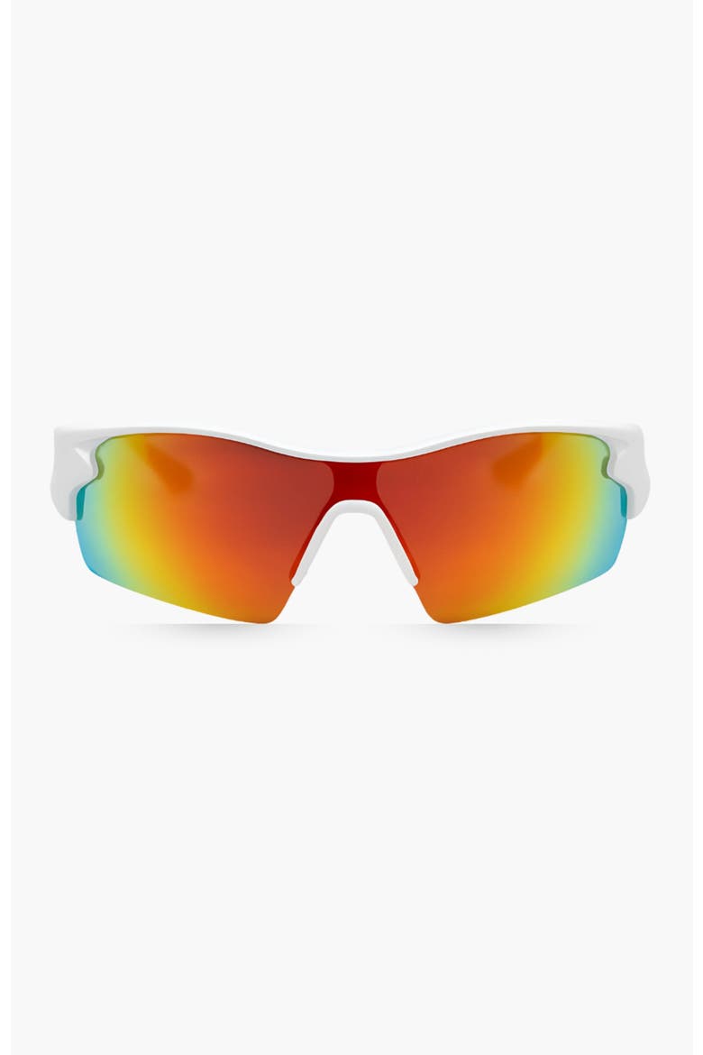 Session Sport Polarized Sunglasses, Main, color, Mirror Rainbow
