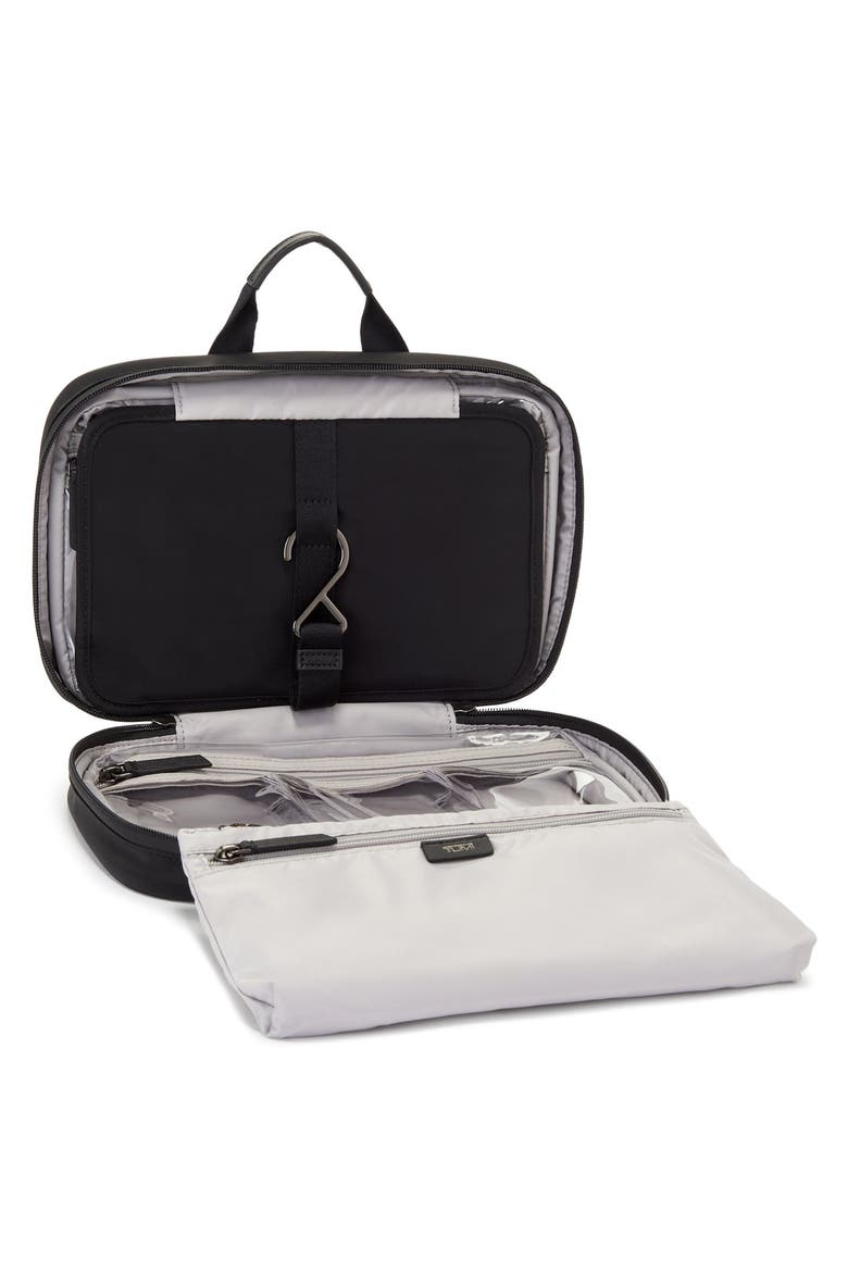 Madeline Cosmetics Case, Alternate, color, BLACK/ GUNMETAL