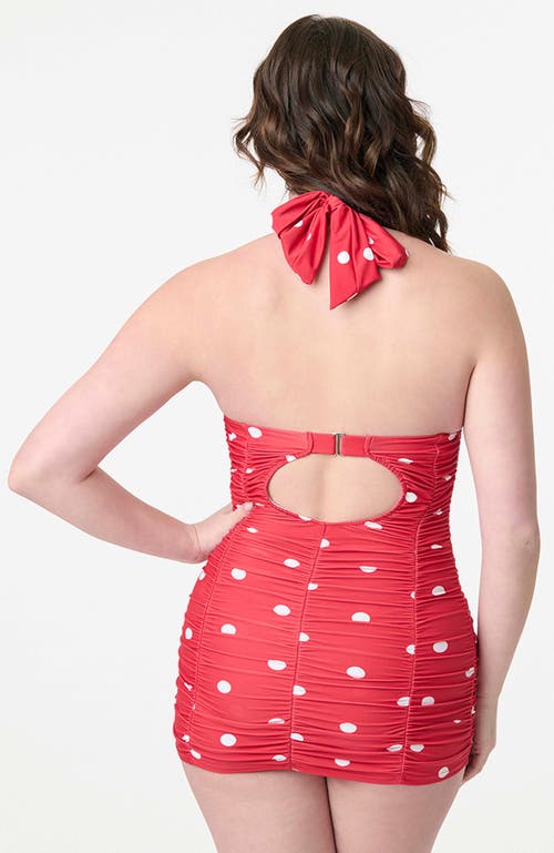 UNIQUE VINTAGE UNIQUE VINTAGE MANSFIELD HALTER ONE PIECE SWIMSUIT 