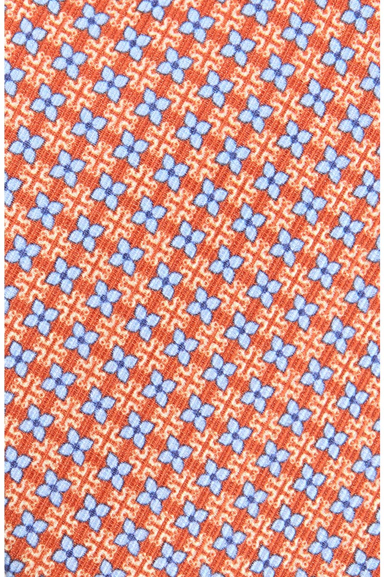 Neat Silk Tie, Alternate, color, ORANGE