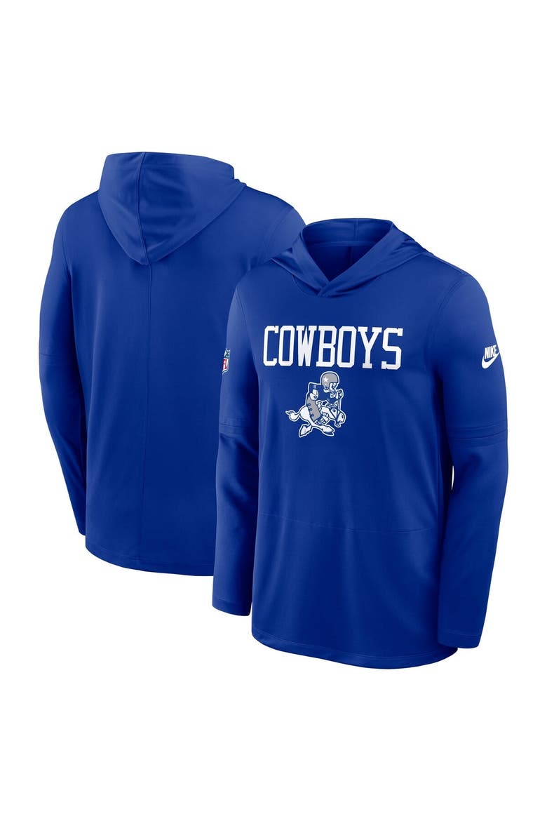 Men's Nike Royal Dallas Cowboys Sideline Alt Pack Dri-FIT Lightweight Hooded Top, Alternate, color, Royal