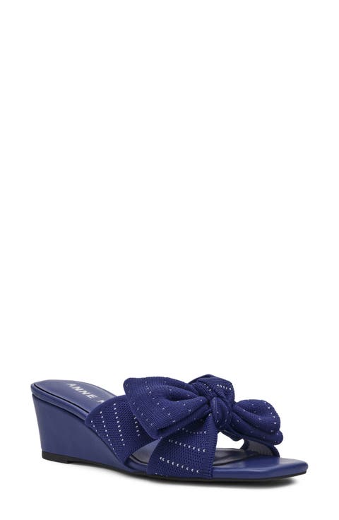 Dara Bow Wedge Slide Sandal (Women)