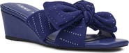 Anne Klein Dara Bow Wedge Slide Sandal