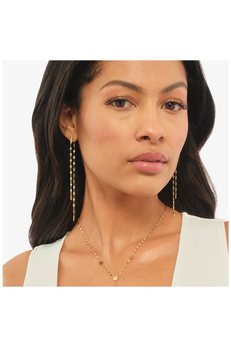 Blake 14K Gold Chain Front/Back Earrings, Alternate, color, YELLOW