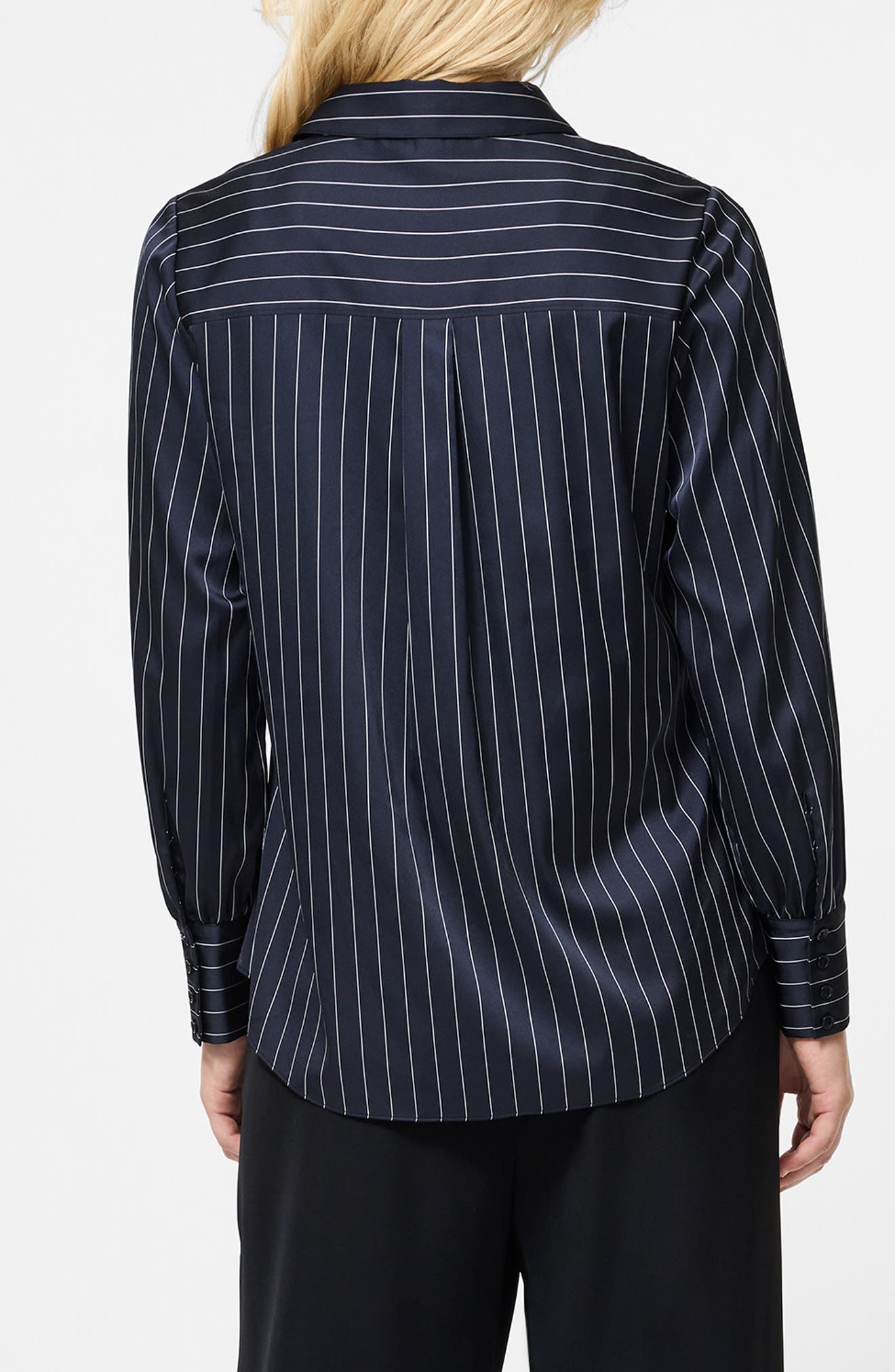 Pinstripe Satin Shirt - image 2